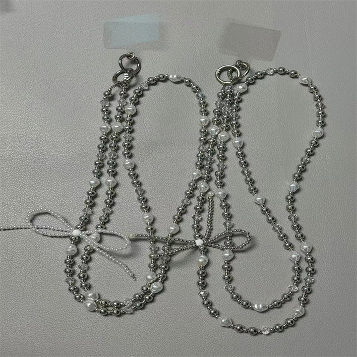 Elegant Pearl and Silver Beaded Necklace Stornfield