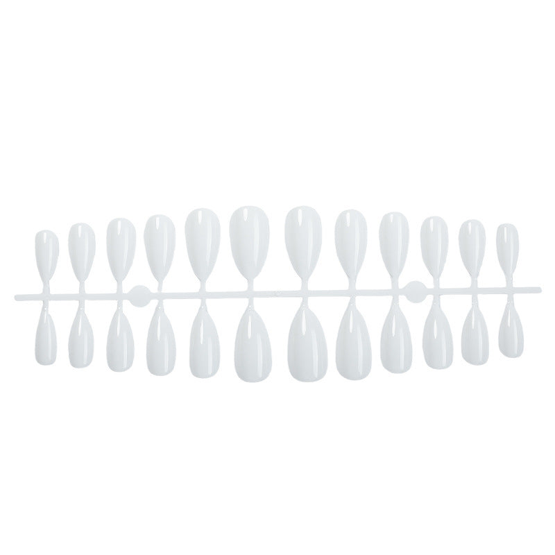 Glossy Almond-Shaped Press-On Nail Art Set