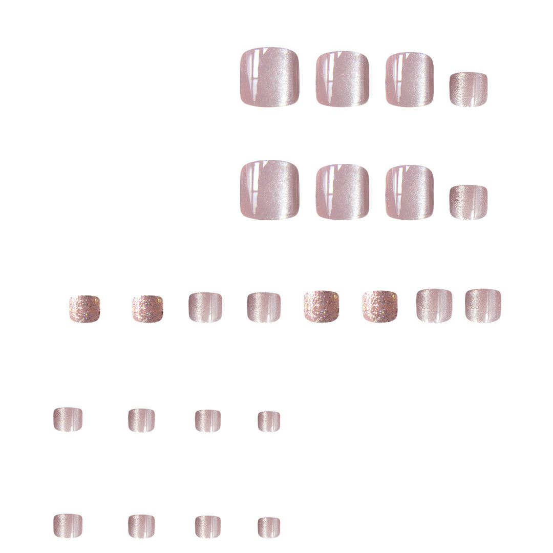 Elegant Glittered Pedicure Nail Art Stornfield