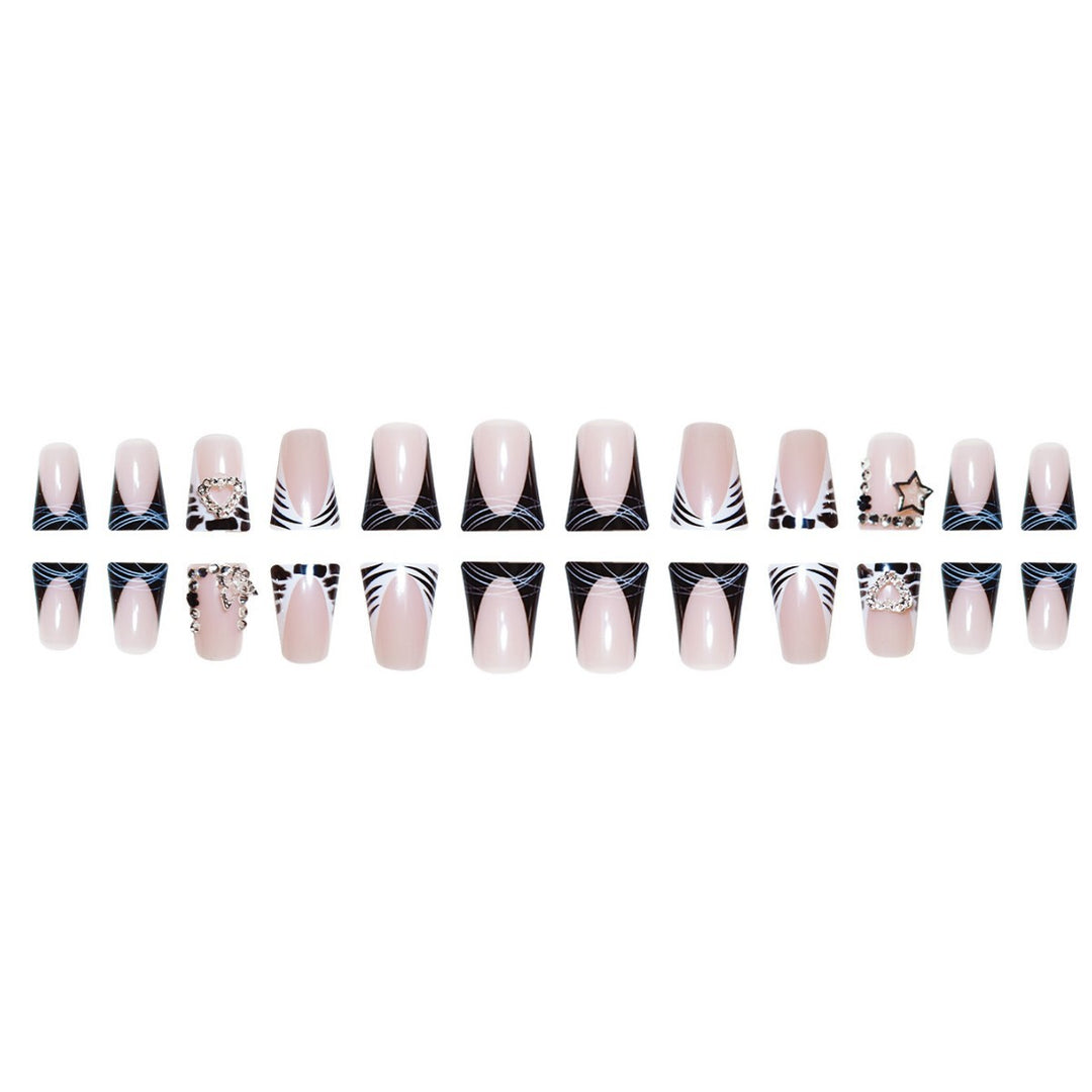 Glamorous Rhinestone Accent Nail Extensions Stornfield