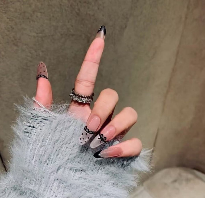 Decorative Glitter French Tip Nail Enhancements Stornfield