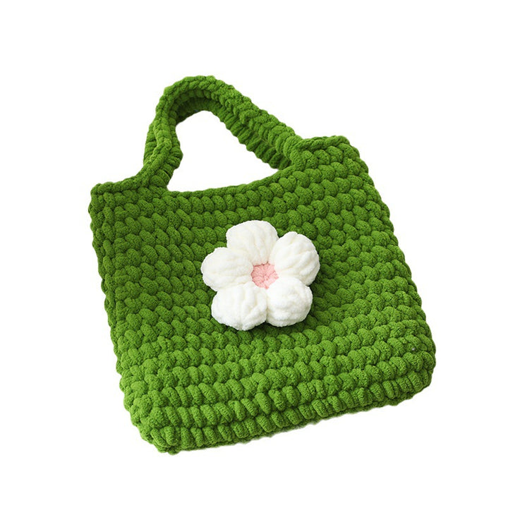 Handcrafted cotton bag with floral application Stornfield