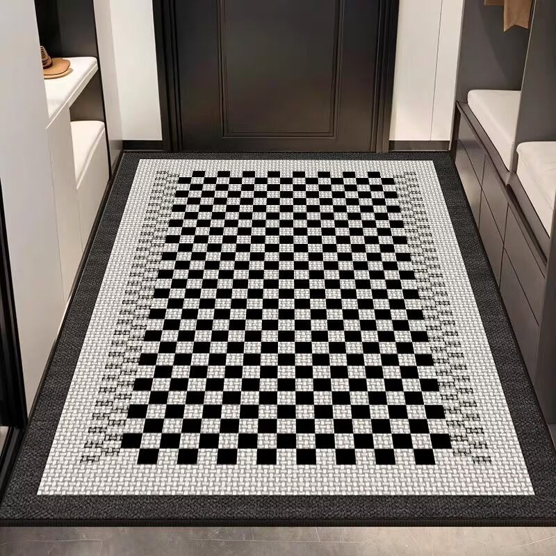 Elegant Textured Entryway Rug
