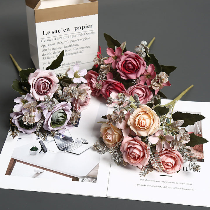 Faux Floral Bouquet for Indoor Home Decor