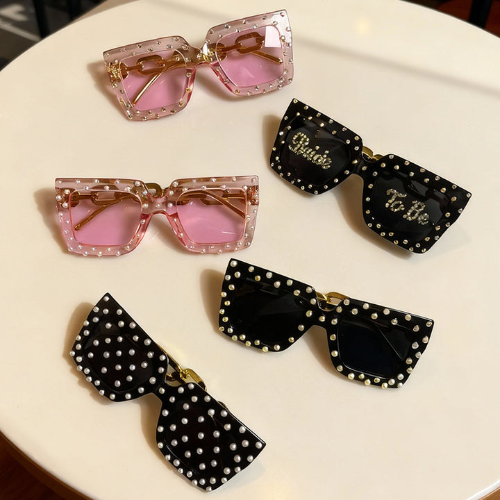 Decorative Pearl-Embellished Cat Eye Sunglasses Stornfield