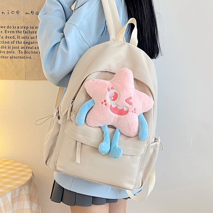 Plush backpack with playful star motif Stornfield