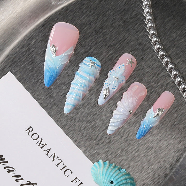 Sea-Inspired Press-On Nail Set Stornfield