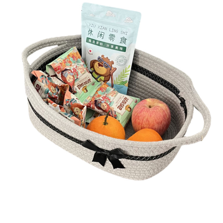 Women's decorative storage basket with bow accent Stornfield