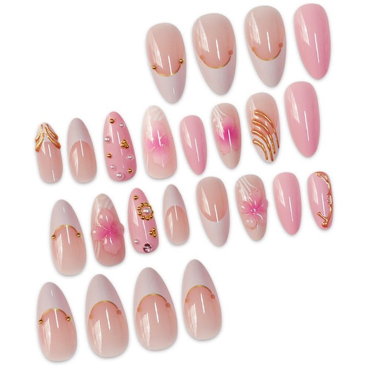 Premium Floral Designer Press-On Nails Stornfield