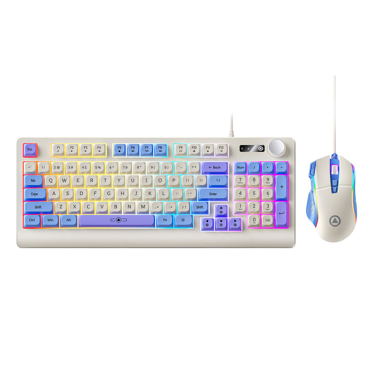 Retro RGB Mechanical Keyboard and Optical Gaming Mouse Set Stornfield