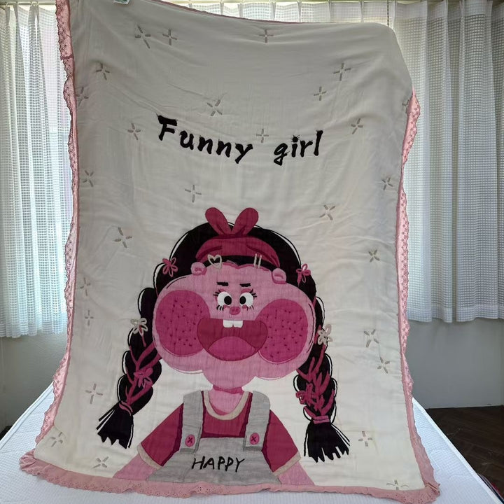Women's bedspread with cute animal and fairy tale motif Stornfield