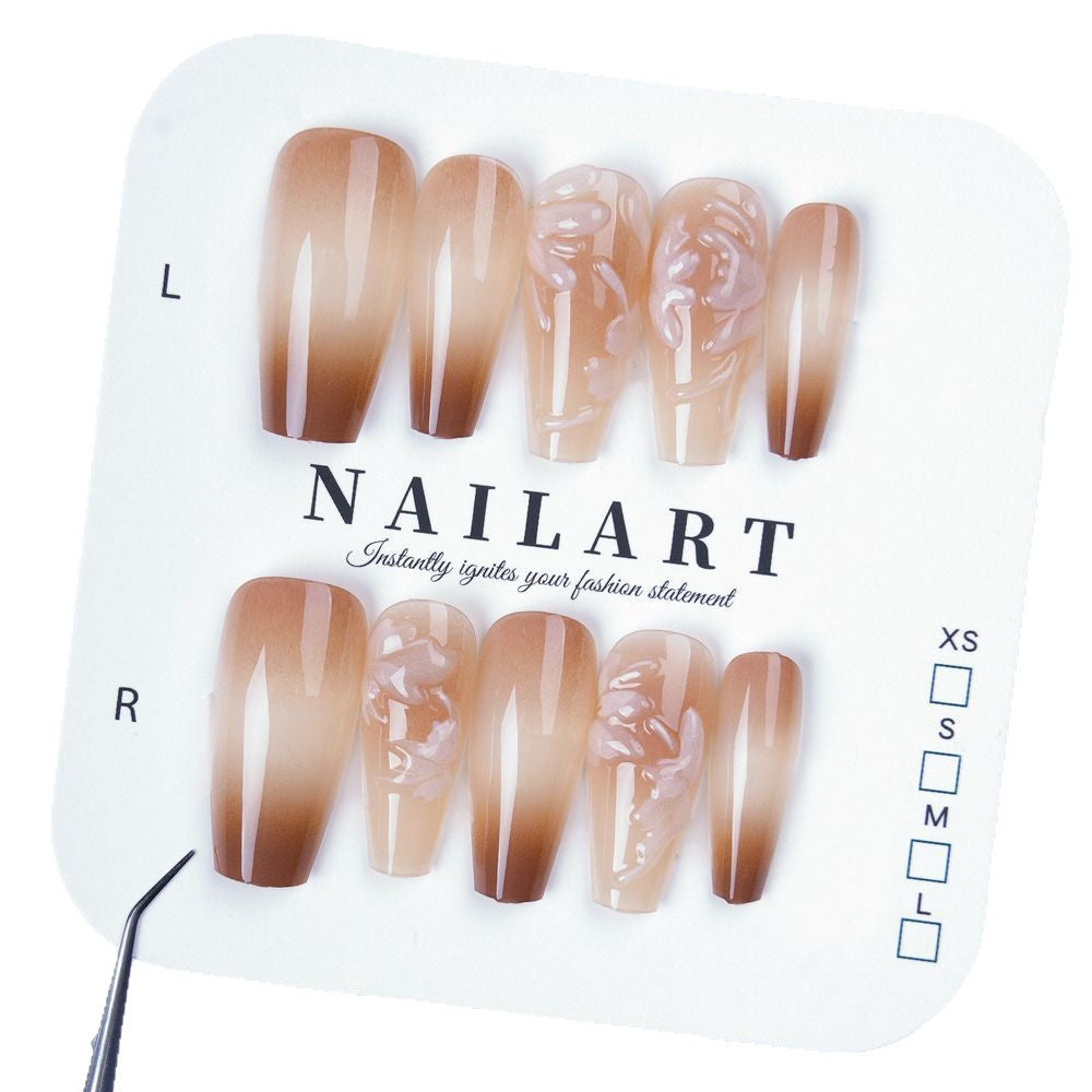 Floral Ombre Press-On Nail Set Stornfield