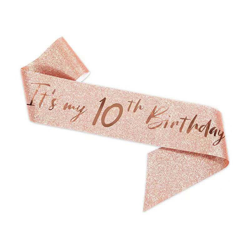 Ladies Festive 10th Birthday Decoration Ribbon Stornfield