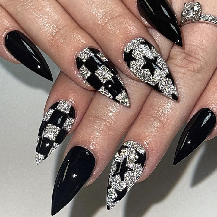 Glamorous Glittery Press-On Nails Stornfield