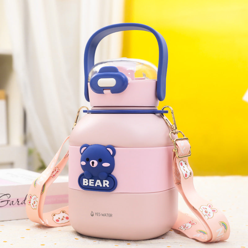 Women Insulated Drinking Bottle with Cute Bear Motif Stornfield