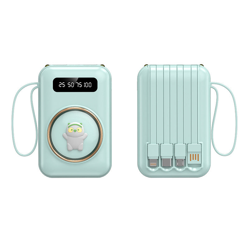 Funny power bank with integrated charging cables Stornfield