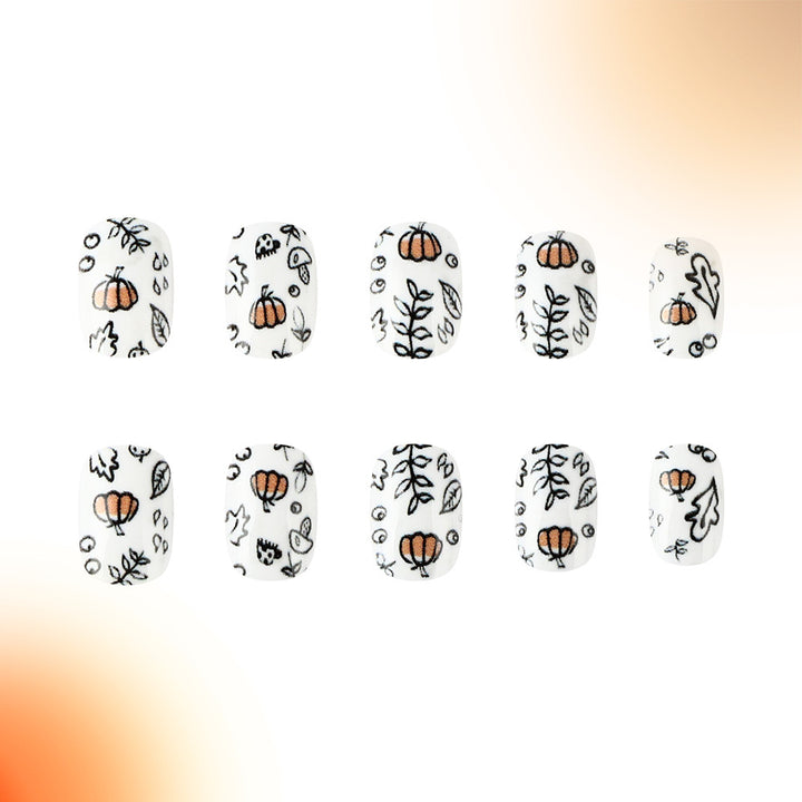 Seasonal Pumpkin-Themed Nail Art Stornfield