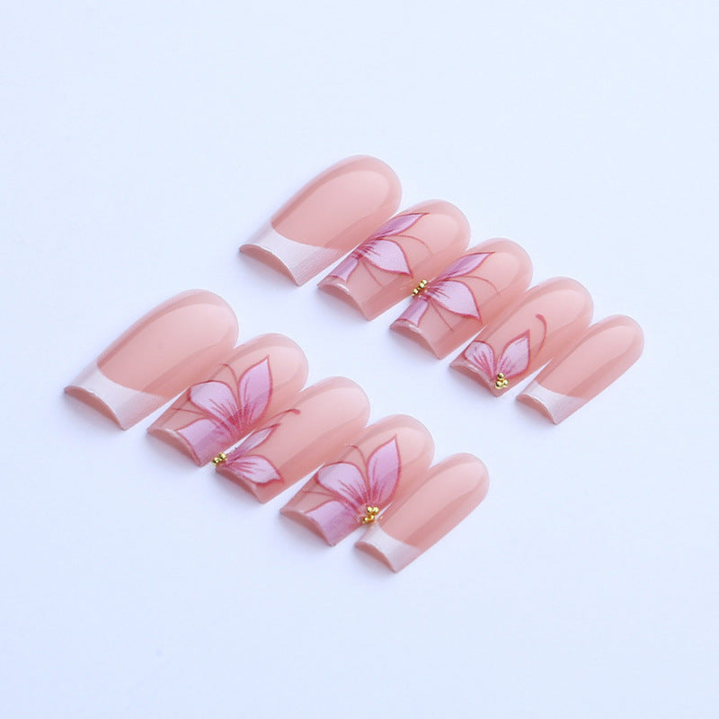 Premium Floral Press-On Nail Art Kit