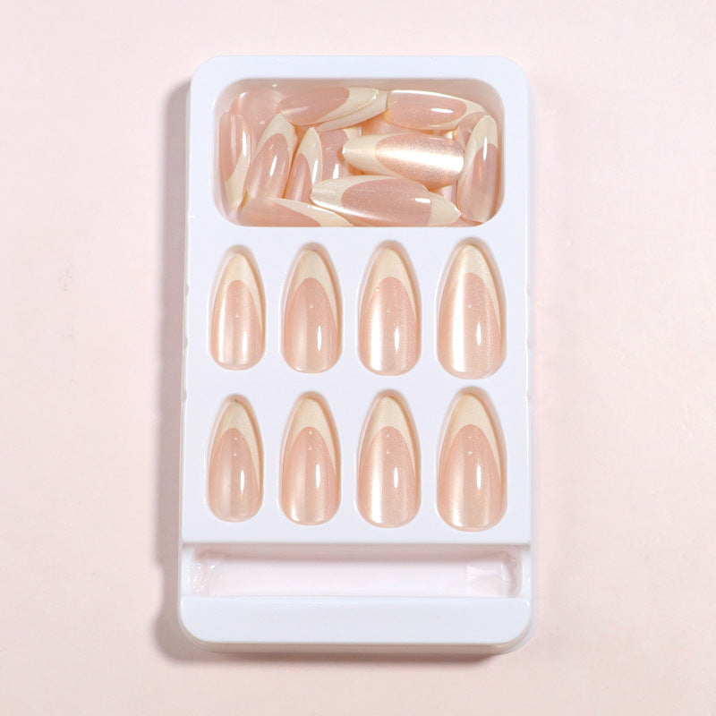 Glossy Long Almond-Shaped Press-On Nail Set Stornfield
