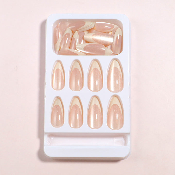 Glossy Long Almond-Shaped Press-On Nail Set Stornfield
