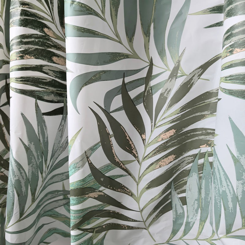 Tropical Leaf Design Shower Curtain Stornfield