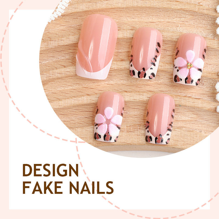 Creative Nail Art Set with Flower and Leopard Pattern Stornfield