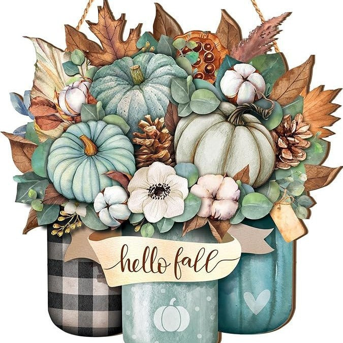 Autumn-Themed Floral Arrangement Decor