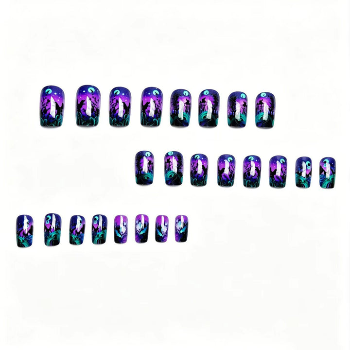 Nail art design with butterfly and night motif Stornfield