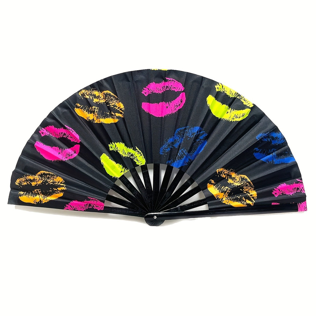Ladies fan with colorful designs Stornfield
