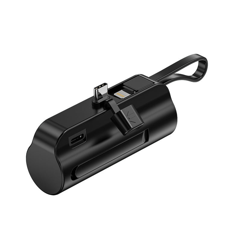 Portable charger with integrated charging cable and ergonomic design Stornfield