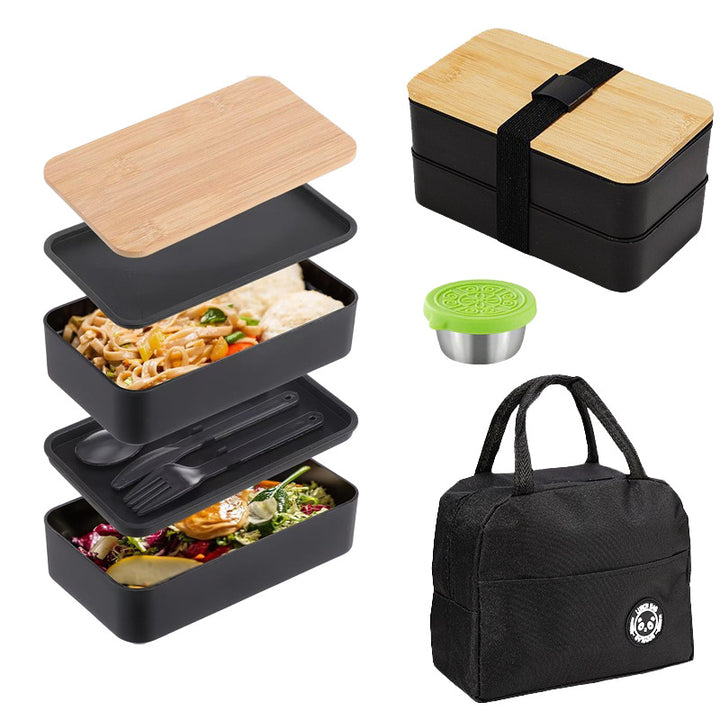 Multi-Layered Bamboo Lunch Container