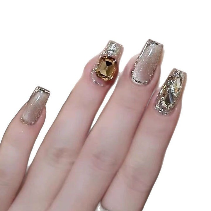 Luxury Crystal-Embellished Press-On Nails Stornfield