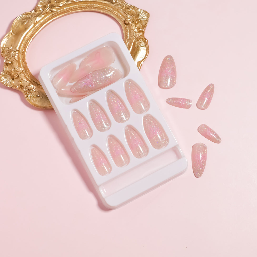 DIY Gradient Glitter Press-On Nails Stornfield