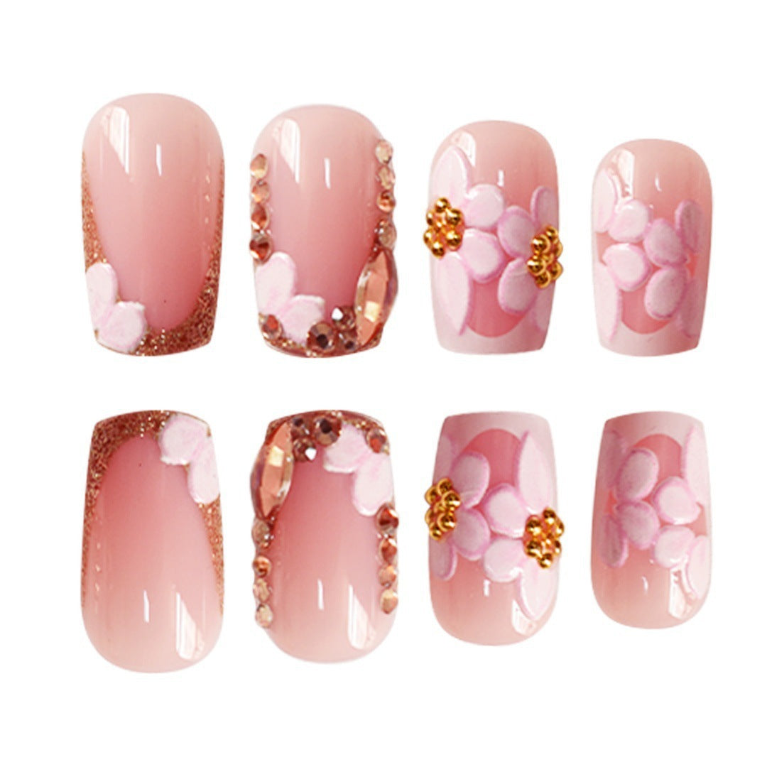 Chic Floral Press-On Nail Art Extensions Stornfield
