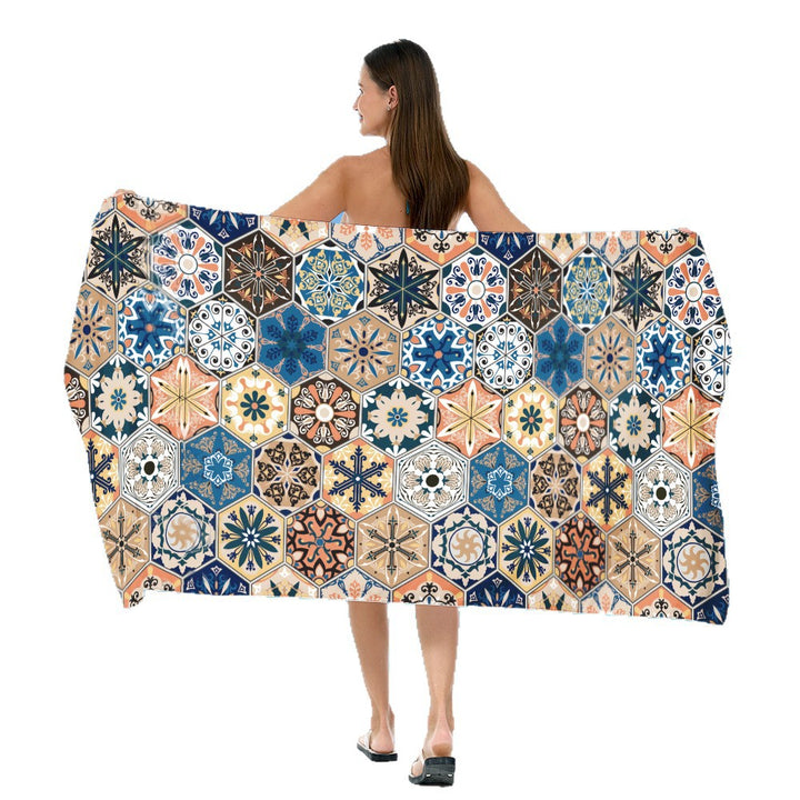 Beach towel with exclusive geometric pattern Stornfield