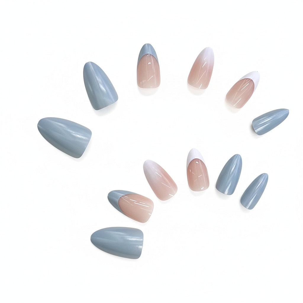 Elegant Ombre Almond-Shaped Press-On Nails Stornfield