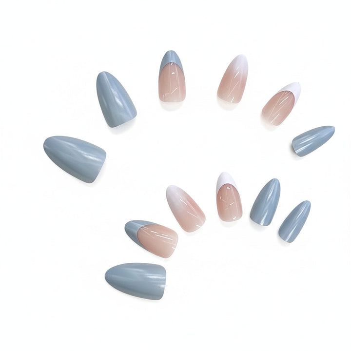 Elegant Ombre Almond-Shaped Press-On Nails Stornfield