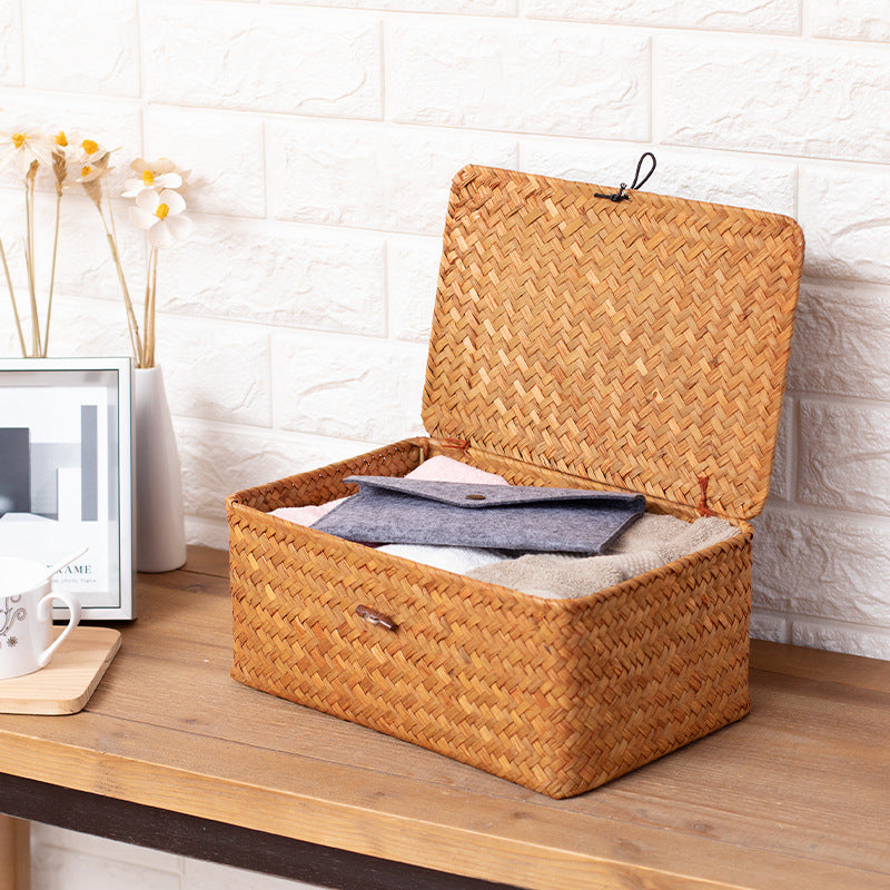 Handcrafted Oval Woven Storage Box Stornfield