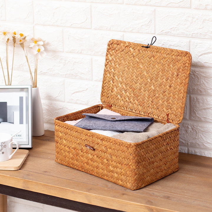 Handcrafted Oval Woven Storage Box Stornfield