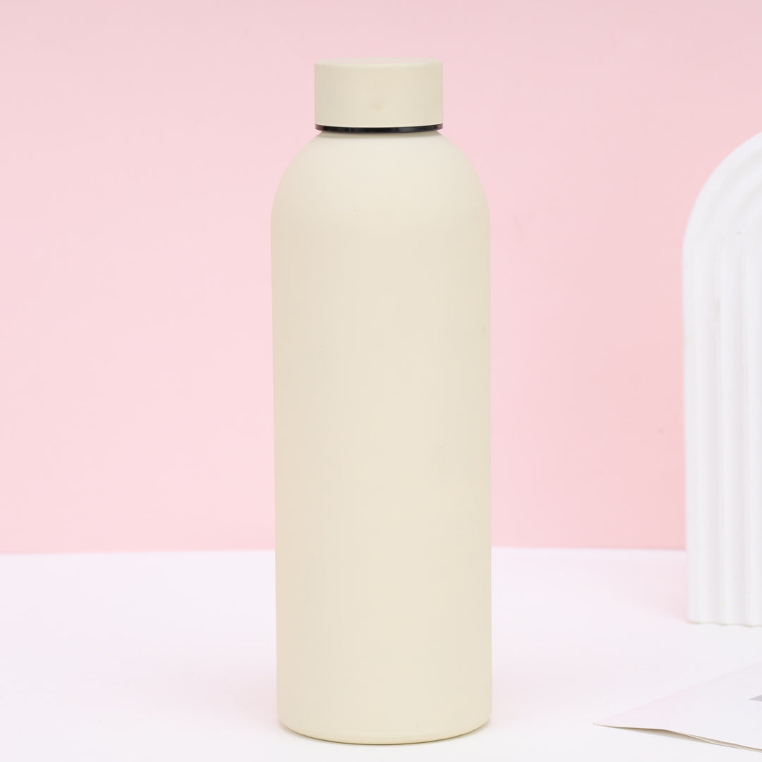Unisex nan vacuum-insulated stainless steel drinking bottle with soft-touch surface and leak-proof screw cap Stornfield
