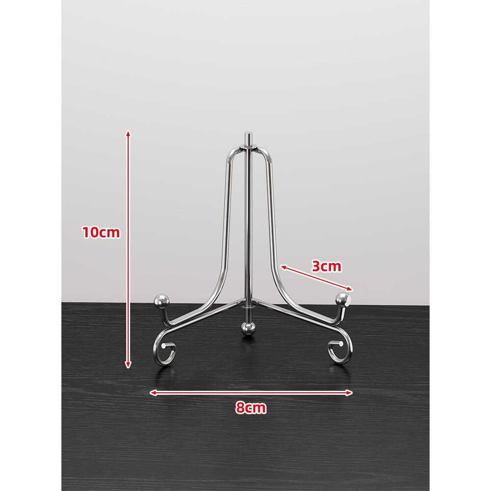 Decorative Curled-Tripod Metal Display Easel Stand