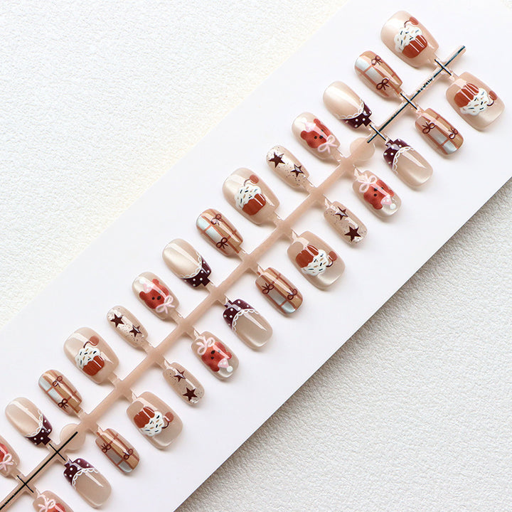 Whimsical Cupcake-Themed Press-On Nail Art Set Stornfield