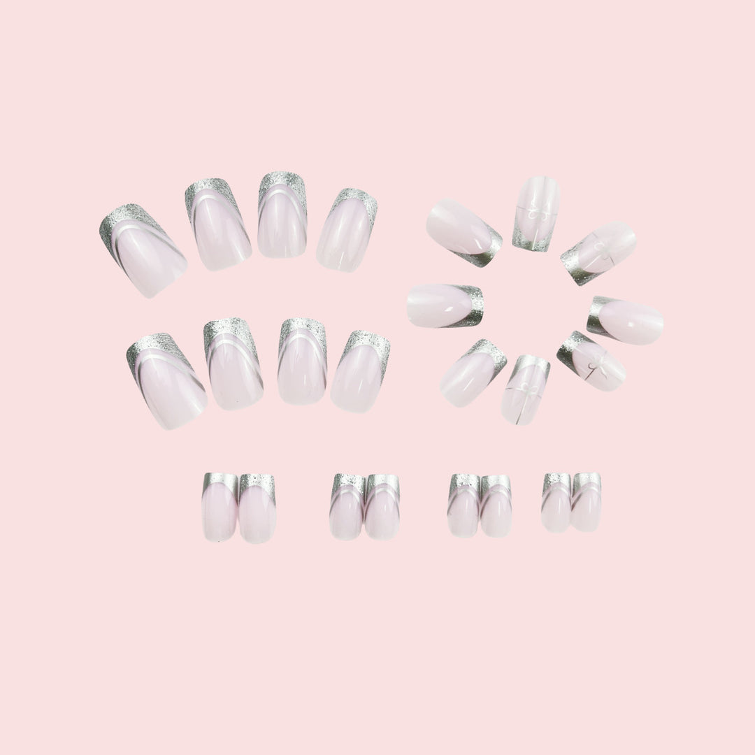 Elegant French Tip Press-On Nail Extensions Stornfield