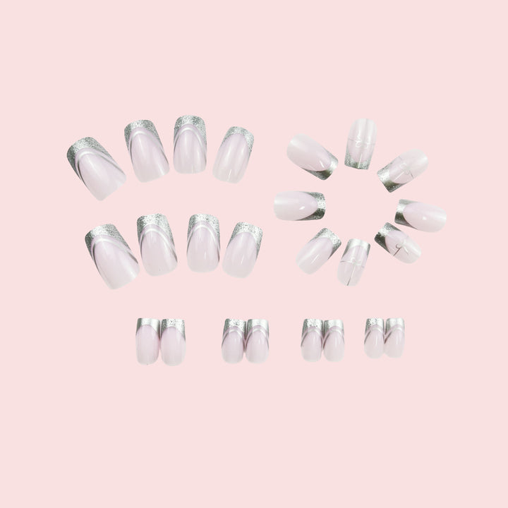 Elegant French Tip Press-On Nail Extensions Stornfield