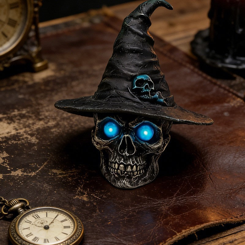 Decorative skull with witch hat Stornfield