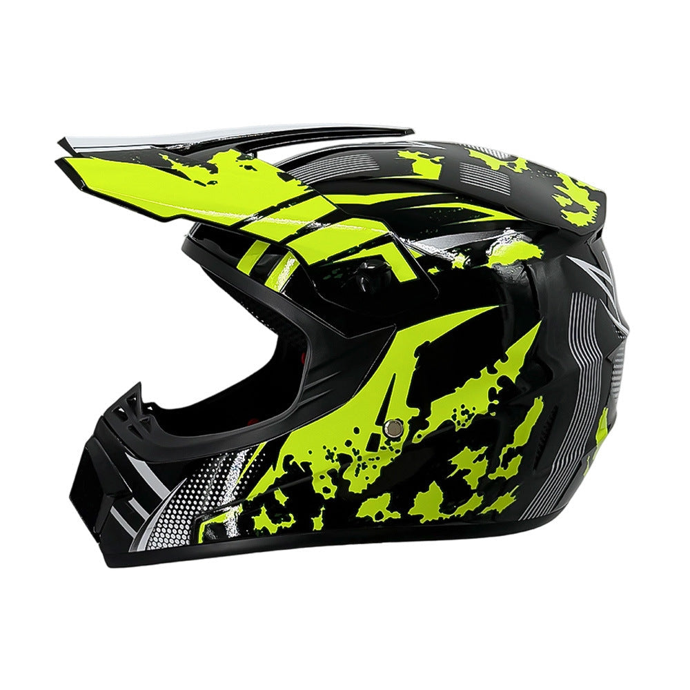 full-face motocross helmet with extended visor and reinforced chin guard Stornfield
