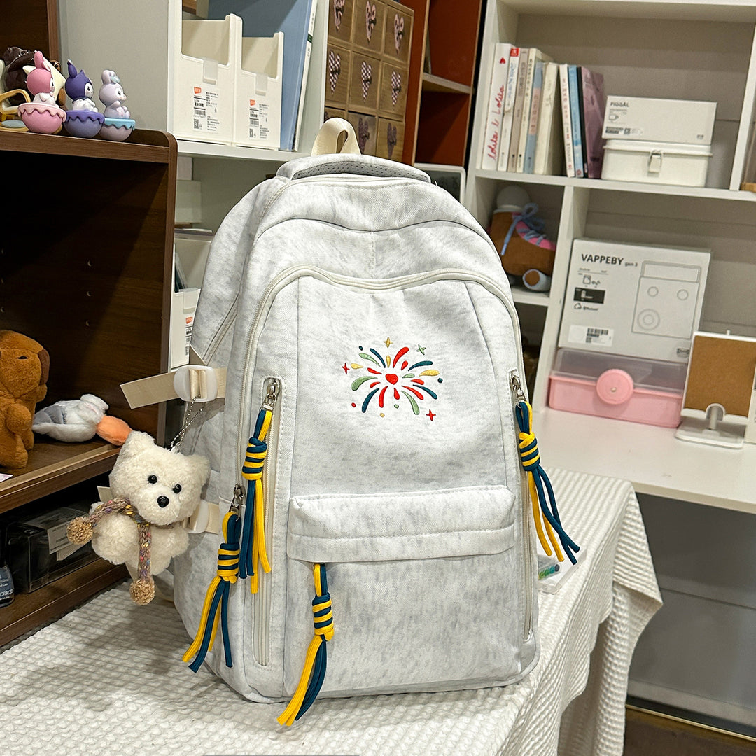 Backpack with Colorful Decorations and Innovative Compartments Stornfield