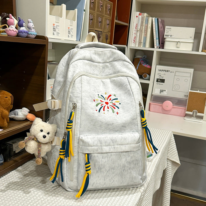 Backpack with Colorful Decorations and Innovative Compartments Stornfield