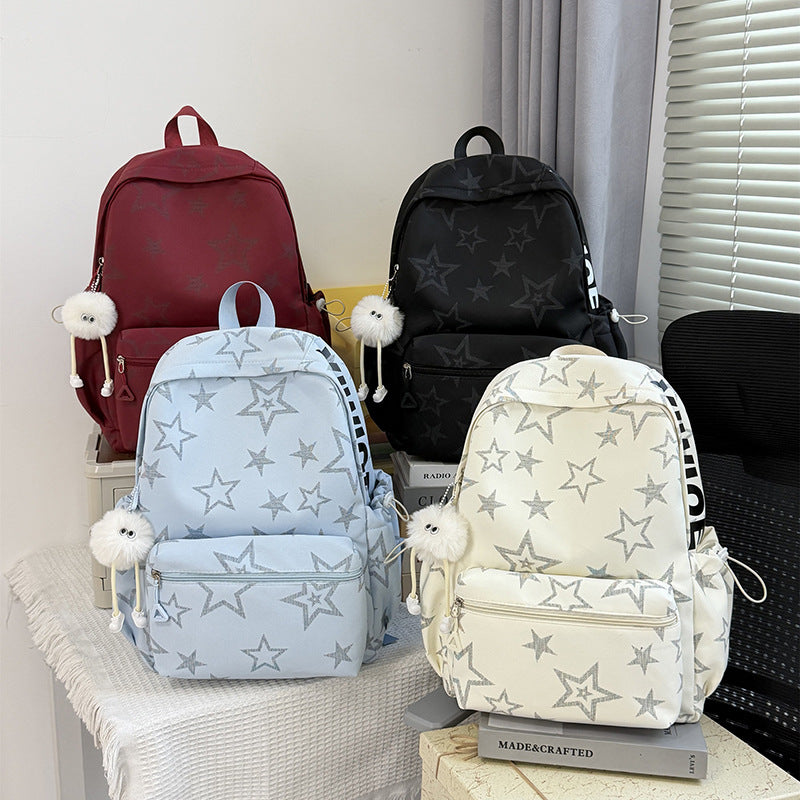 Star-Embellished Casual Backpack Stornfield