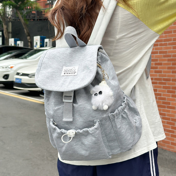 Casual Drawstring Flap Backpack Stornfield